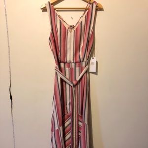 NWT Nordstrom Leith Striped Maxi Dress